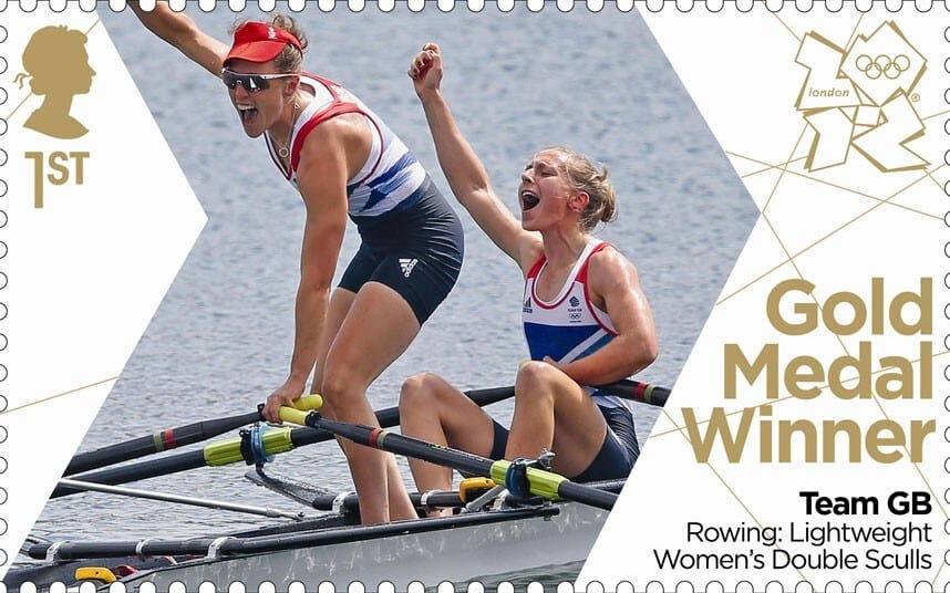 Lightweight women’s double sculls champions celebrating Olympic victory – Ellie supported Sophie (left) as a yoga and precision movement coach in the years leading up to London 2012. オリンピック選手を指導していたイギリス英語の発音の先生
