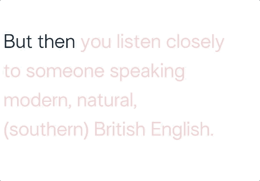 Standard spelling audiogram for British English pronunciation training (英国英語 発音トレーニング 標準字幕付きオーディオグラム）